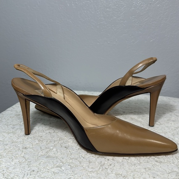 Manolo Blahnik Vintage Tan Brown Sling-Back - Picture 5 of 7